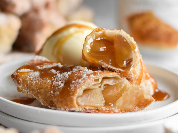 Caramel Apple Egg Rolls