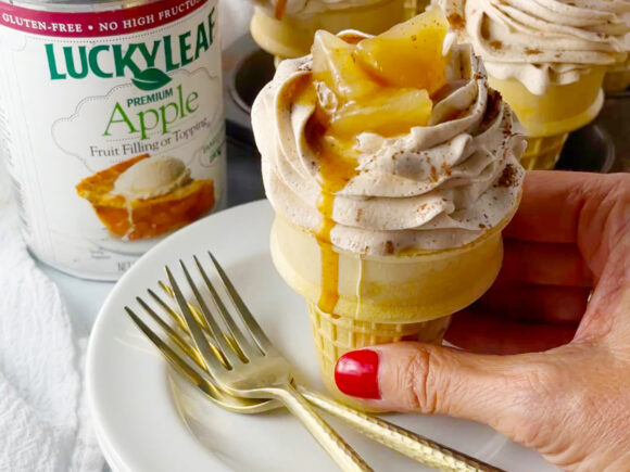 Apple Pie Cupcakes in Ice Cream Cones