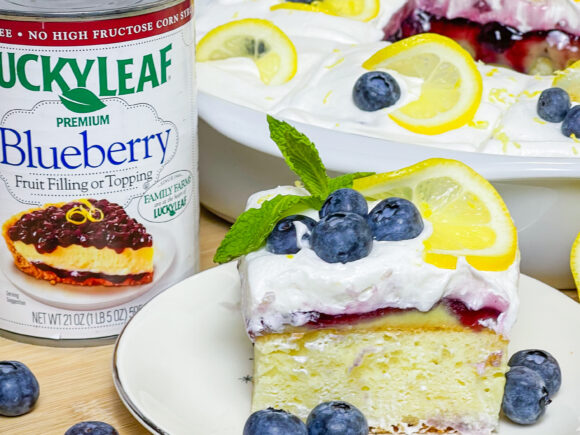 Blueberry Lemon Poke Cake