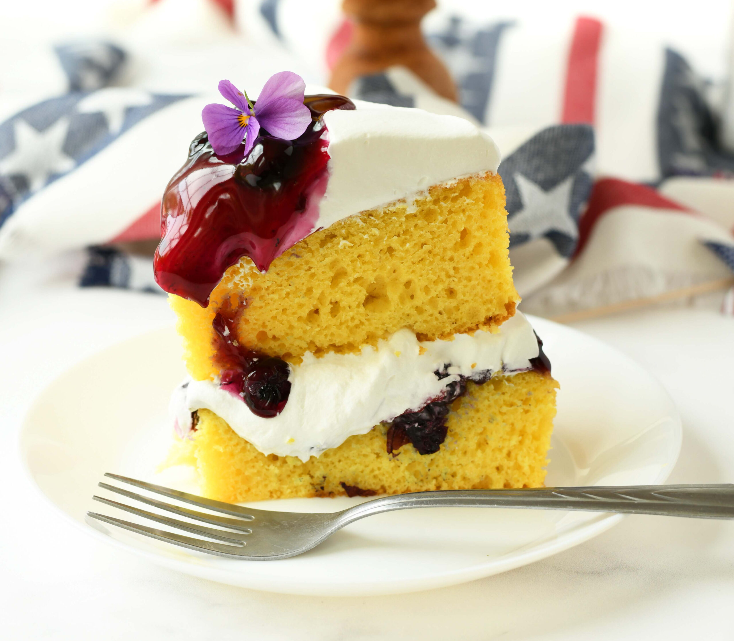 4th of July Angel Food Cake with Berries | The Novice Chef