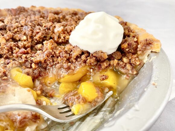 Peach Pecan Crumble Pie